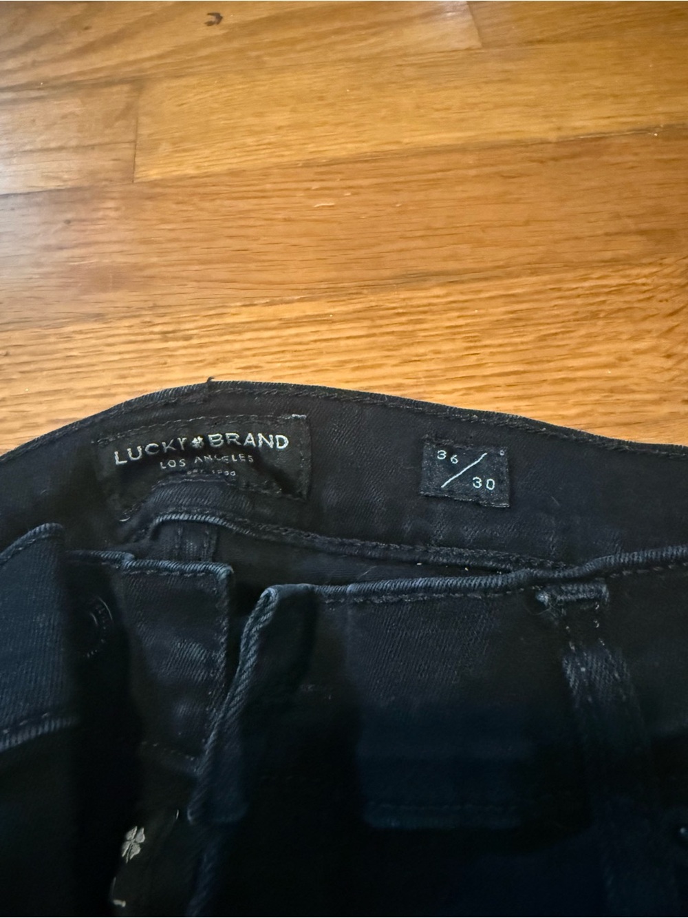 Lucky Brand Men’s Slim Straight Black Jeans - Picture 2 of 2